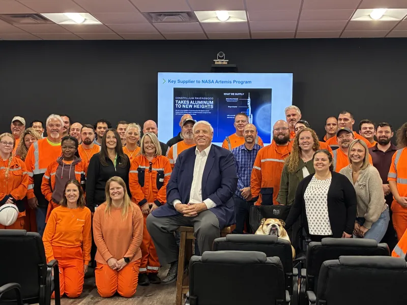 Rocketship ride: Justice celebrates role of Constellium in Artemis
