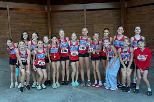 Bridgeport Middle School Cross Country Teams Both Win Harrison County Championships
