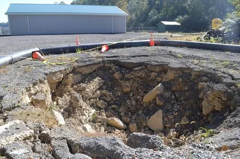 Budget Revision to Fix Growing Sinkhole on Property of City Critical Item Up for Action on Council Agenda