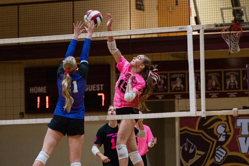 Flecker reaches 1K kill mark; Trinity Christian volleyball punches ticket to OVAC championship with sweep over Wood Country Christian