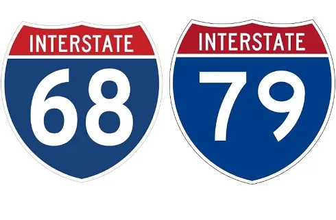 Road Closure on I-68, Westbound, at Uffington Bridge to I-79, Southbound Tonight through Friday Morning