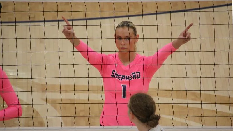Shepherd Volleyball Sweeps Bloomsburg