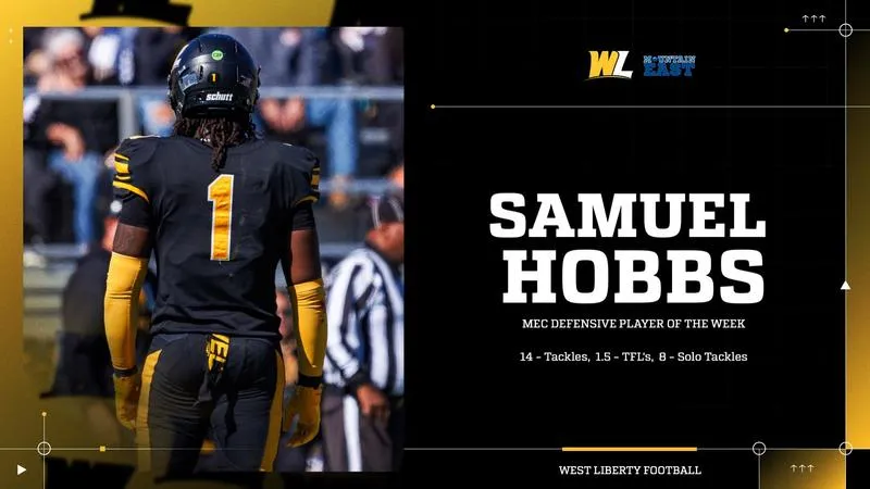 Hobbs Named MEC Defensive Player of the Week for Second Time This Season