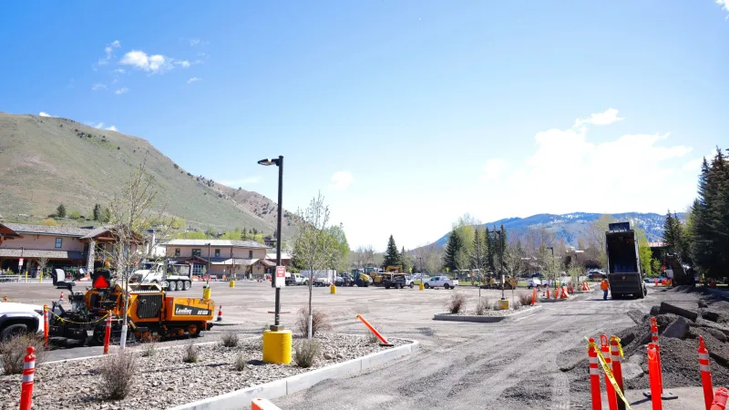 Albertsons parking lot construction expected to be complete tomorrow