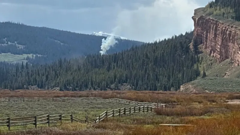Ouzel Falls Fire sparks in Gros Ventre Wilderness