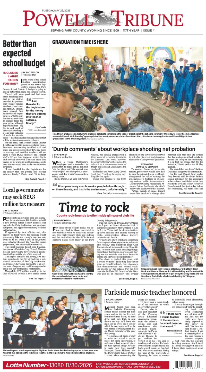 Powell Tribune May 26, 2026