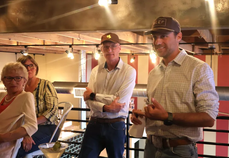 US Senate candidate Sam Mead talks healthcare deserts, protecting public lands at campaign event in Casper