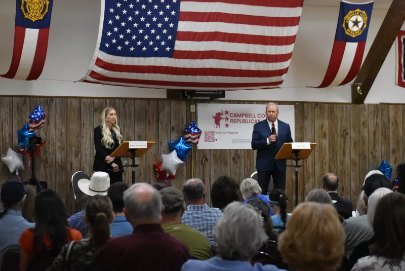 Megan Degenfelder, Brent Bien face off in gubernatorial campaign debate