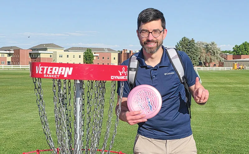 Disc golfer scores ace