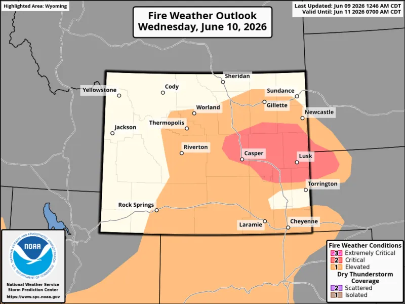 Fire Danger High This Week Across Wyoming