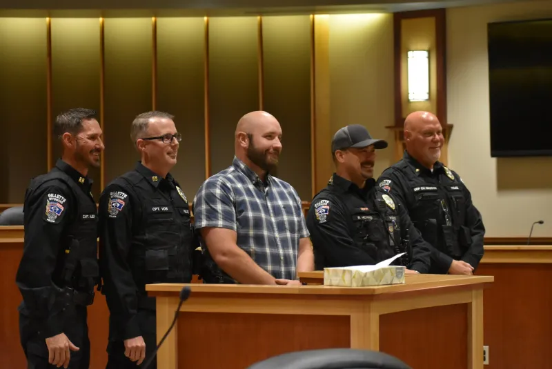 Gillette Police recognize officers for promotions, service milestones