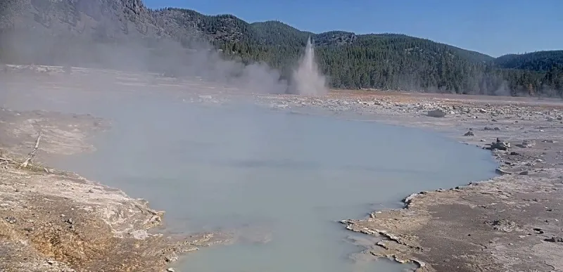 Watch Yellowstone's New Boiling Pool Spring To Life