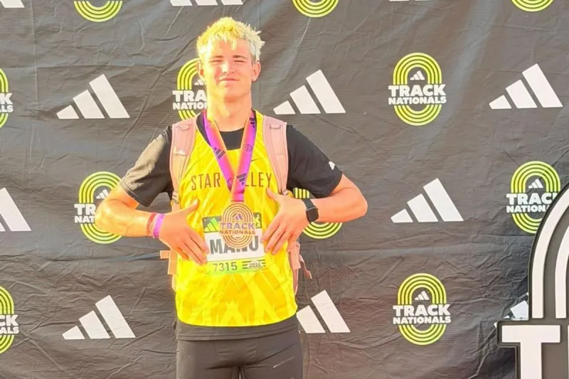 Star Valley's Jonah Manu Earns Top-10 Finish at Adidas Track Nationals