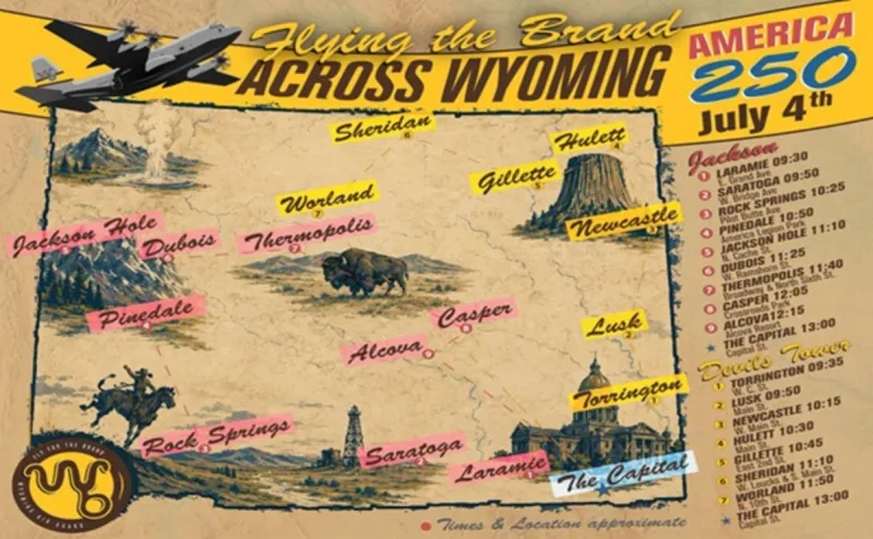 Wyo National Guard Planes Tours Wyoming For 250th