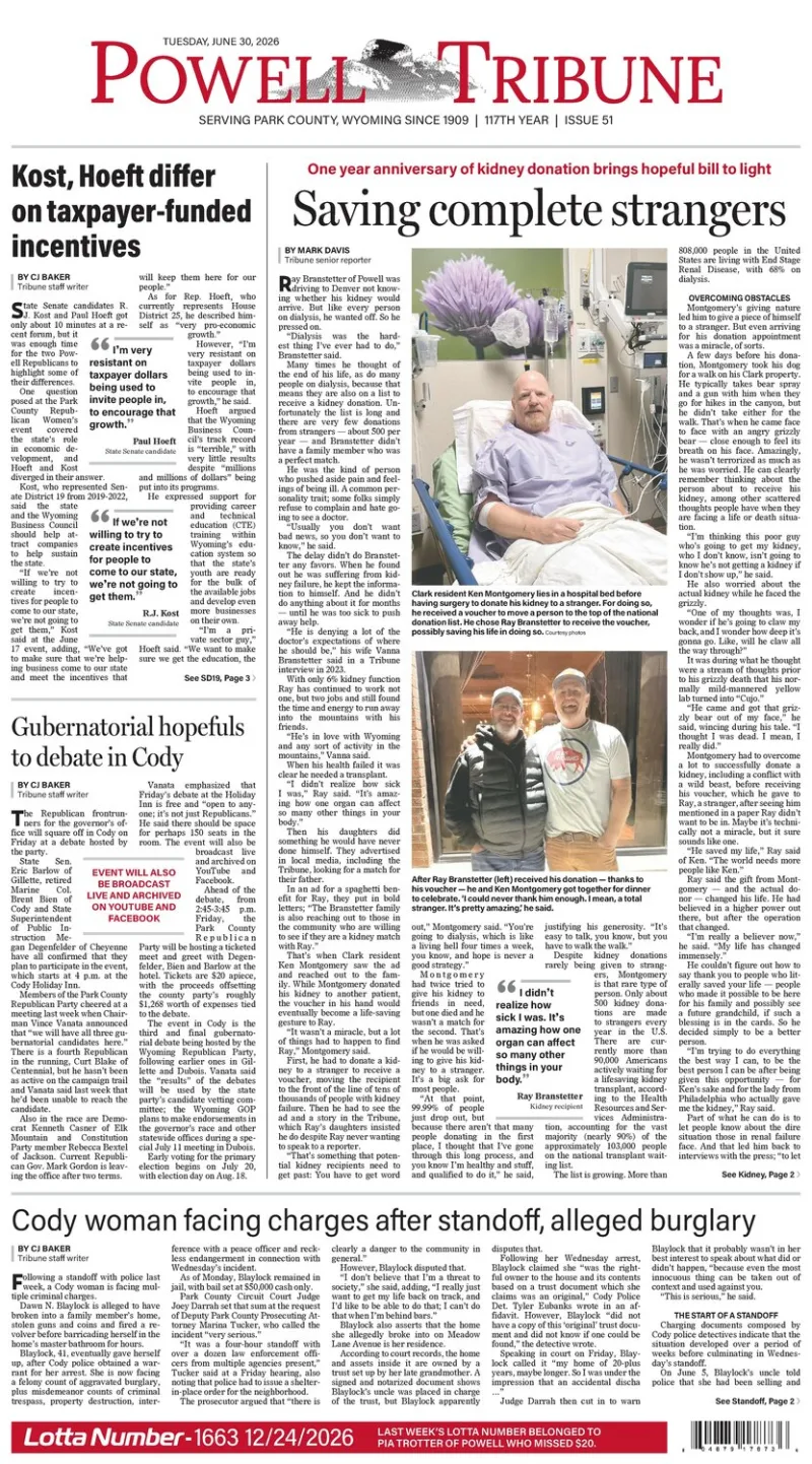 Powell Tribune June 30, 2026