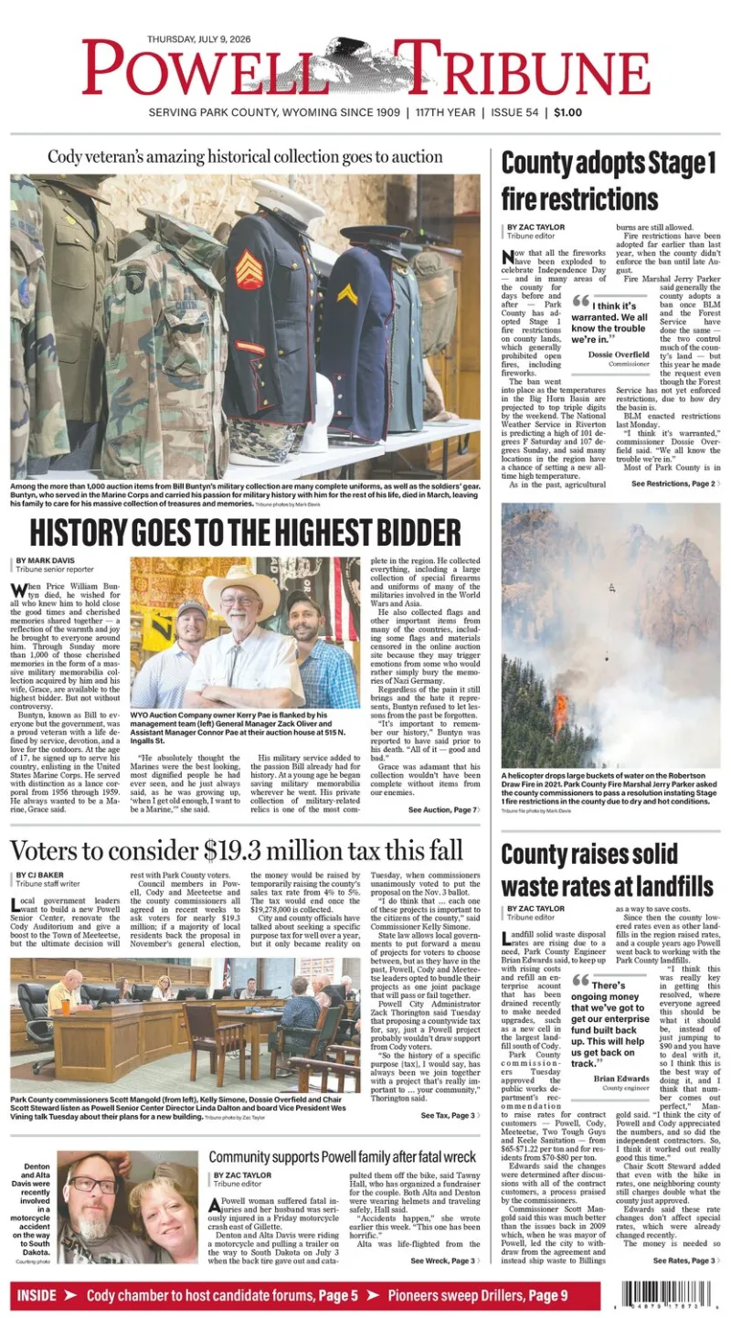 Powell Tribune July 9, 2026