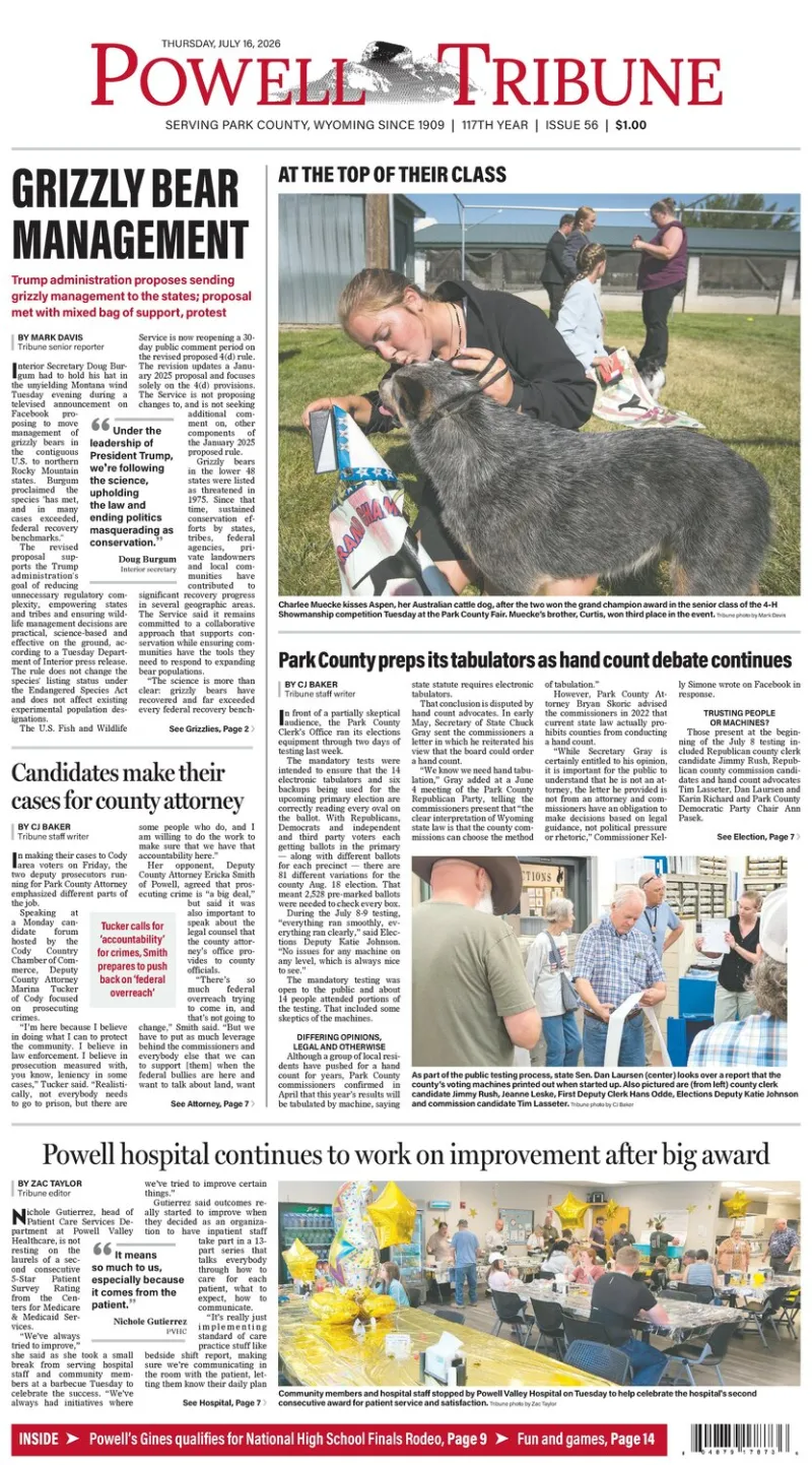 Powell Tribune July 16, 2026