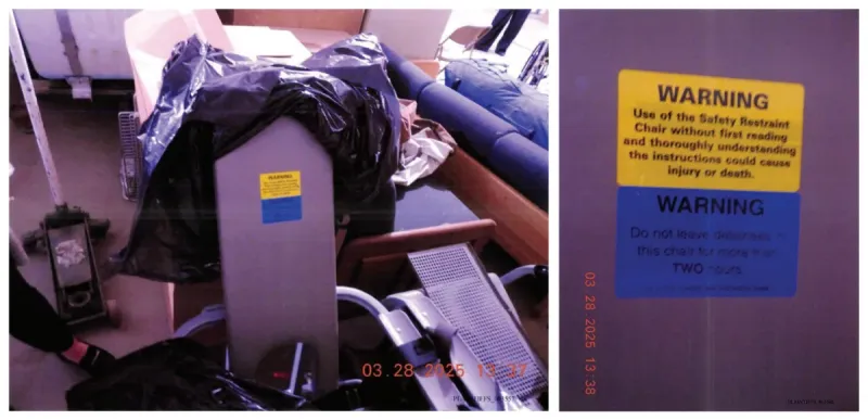 Restraint chair 'will be disposed of' when civil rights lawsuit is over, Wyoming Boys' School leadership says