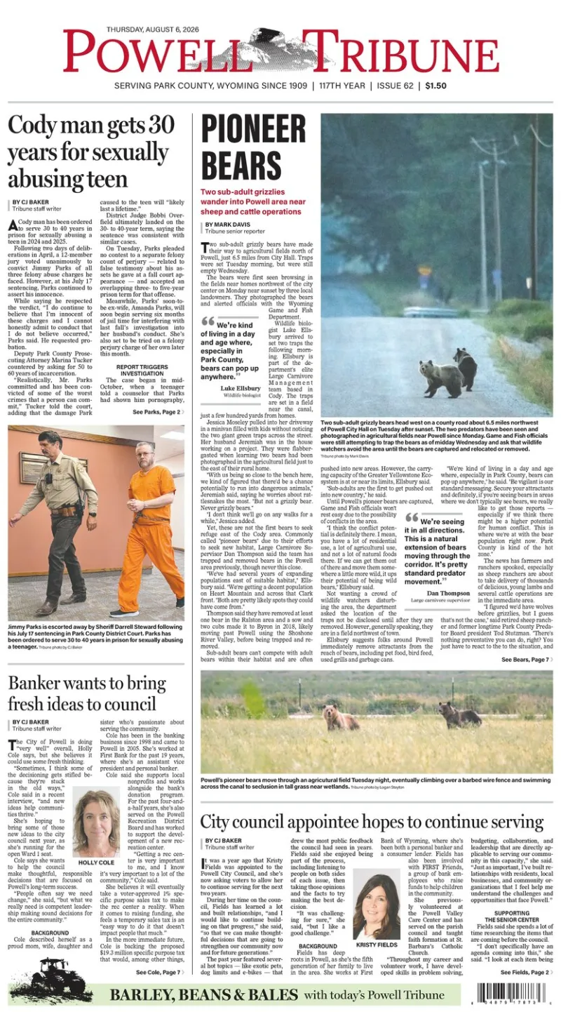 Powell Tribune August 6, 2026
