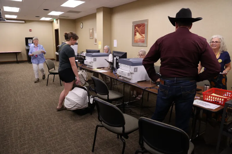 Early voting in Wyoming's primary election trails historic 2022 contest, clerks say