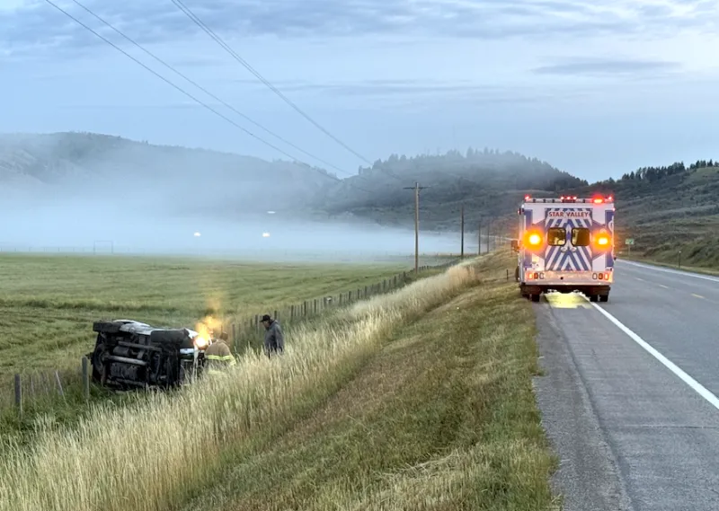 Seat-belt use credited in rollover crash