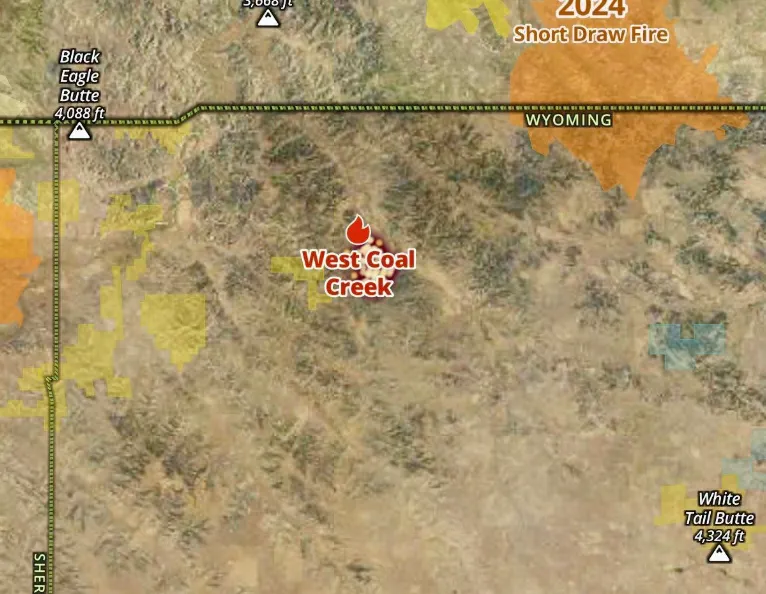 Crews battling 350-acre West Coal Creek Fire in northwest Campbell County