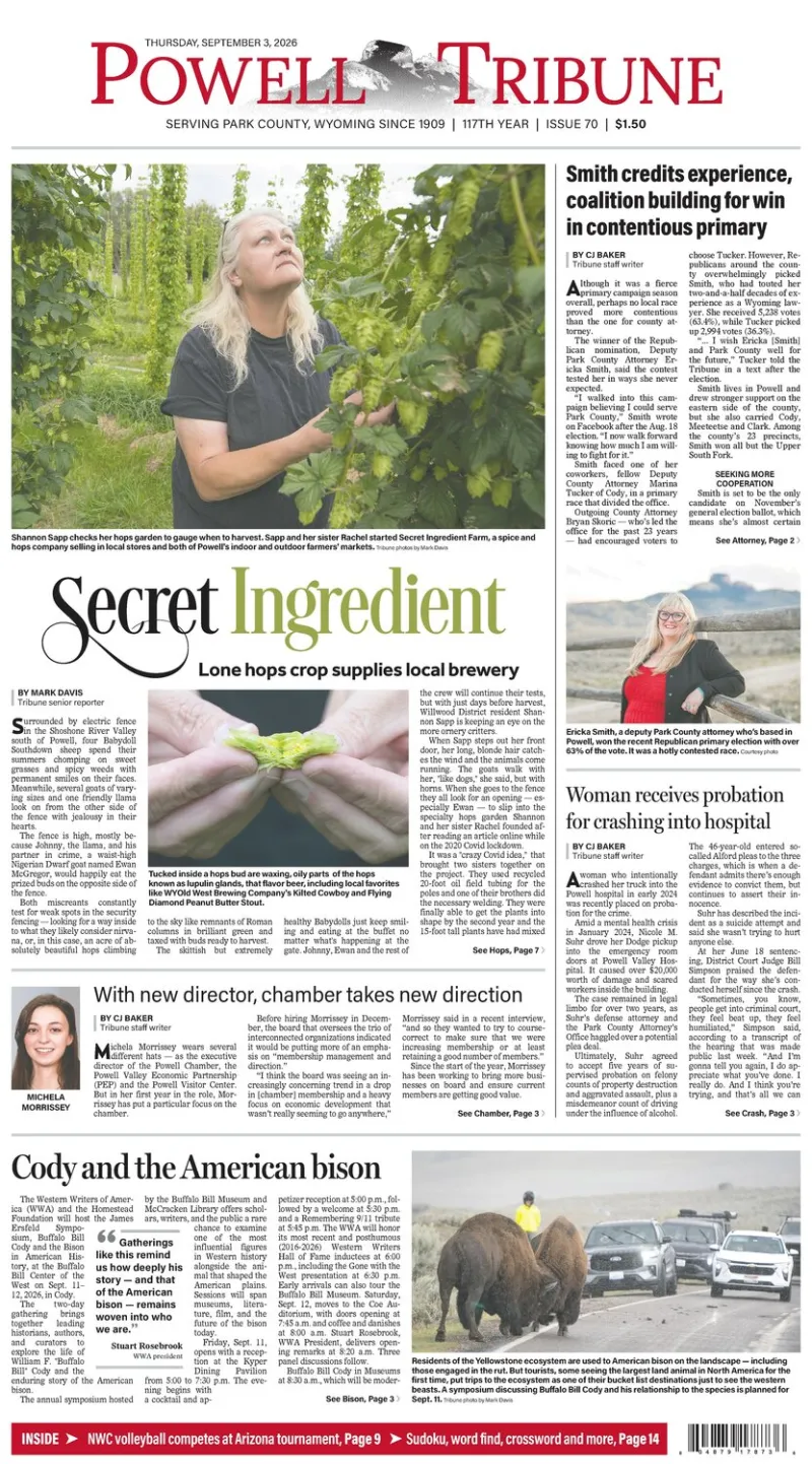Powell Tribune September 3, 2026