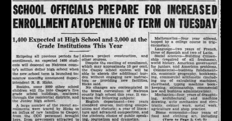 From crowded classrooms to wild beginnings to a one-shot showdown: Three snapshots of Wyoming history