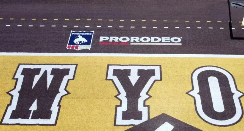 Wyoming Football Lands On-Field Corporate Logos