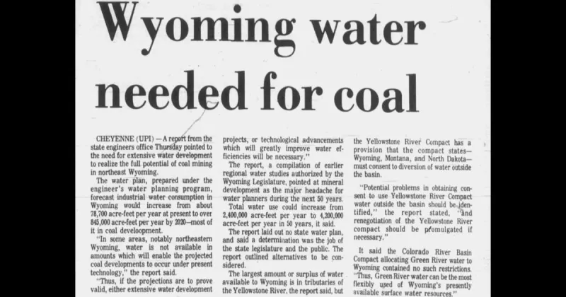 Wyoming's history wasn't always gentle: A steer, a broken rib and the state's coal-water warning