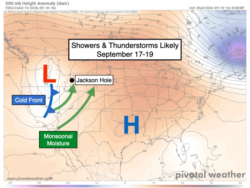 Showers & thunderstorms expected Thursday-Saturday following a quiet stretch