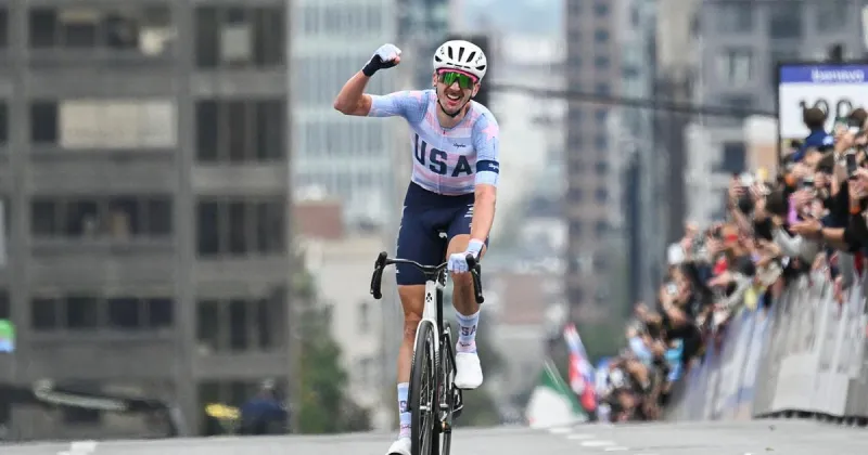Brandon McNulty follows Greg LeMond and Lance Armstrong as US riders to win cycling world title