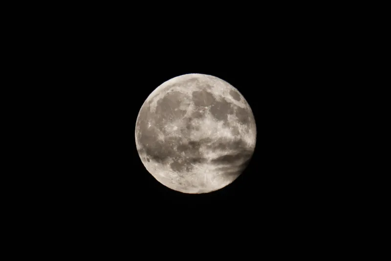 Harvest Moon gleams over Jackson