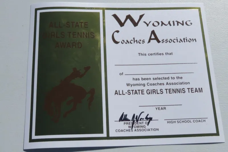 Two Four-Time Standouts Highlight Wyoming High School Tennis All-State Honors