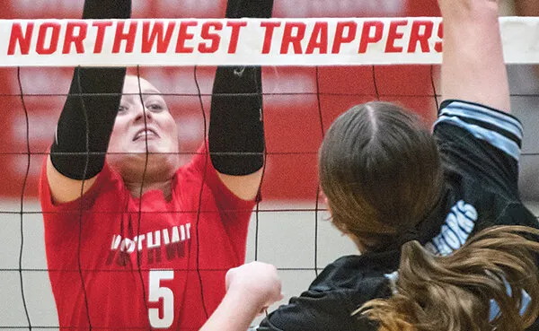 Trapper volleyball falls on the road