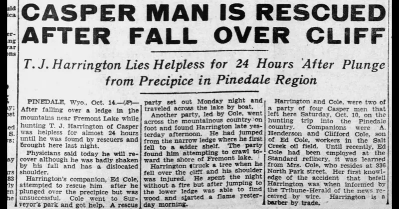 Wyoming history: A hunter's 24-hour ordeal, a couple lost in 14 inches of snow and a Casper election twist