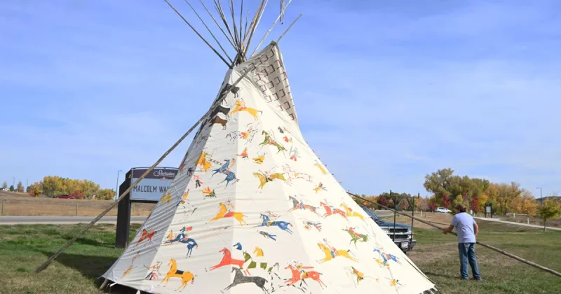 Raising a tipi, preserving tradition