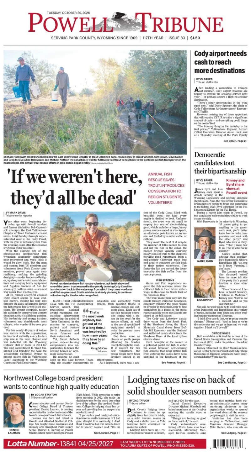 Powell Tribune October 20, 2026